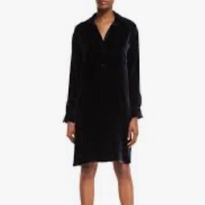 Vince Velvet Shirt Dress (Plum)